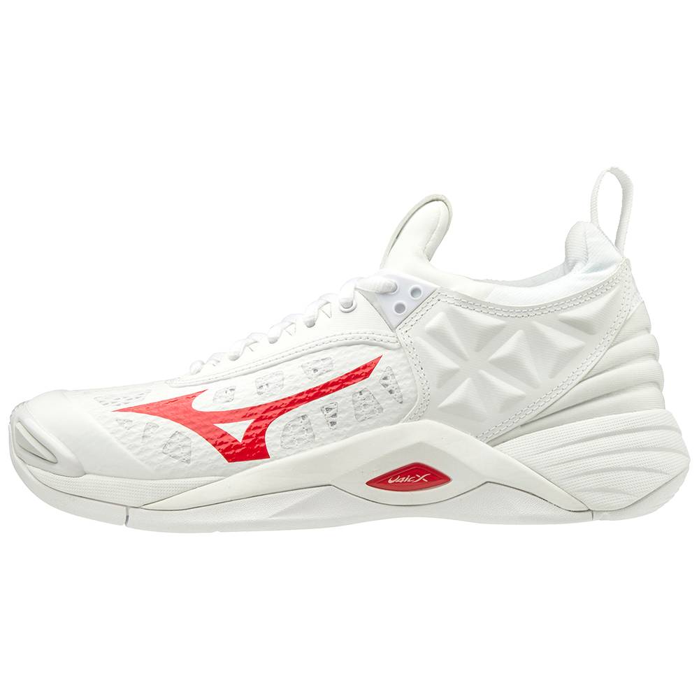 Zapatillas Voleibol Mizuno Wave Momentum Mujer Blancas/Rojas España DGSR-41250